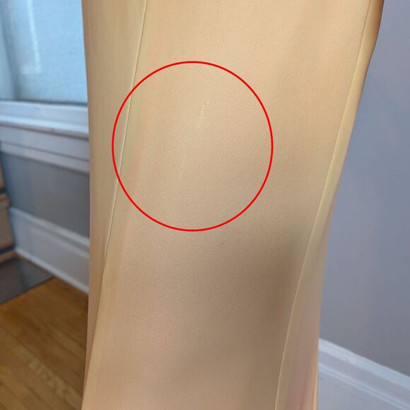 Vintage Y2K Zum Zum Prom Gown Maxi Dress Orange Ombre Rhinestone Size 3 - Picture 8 of 13